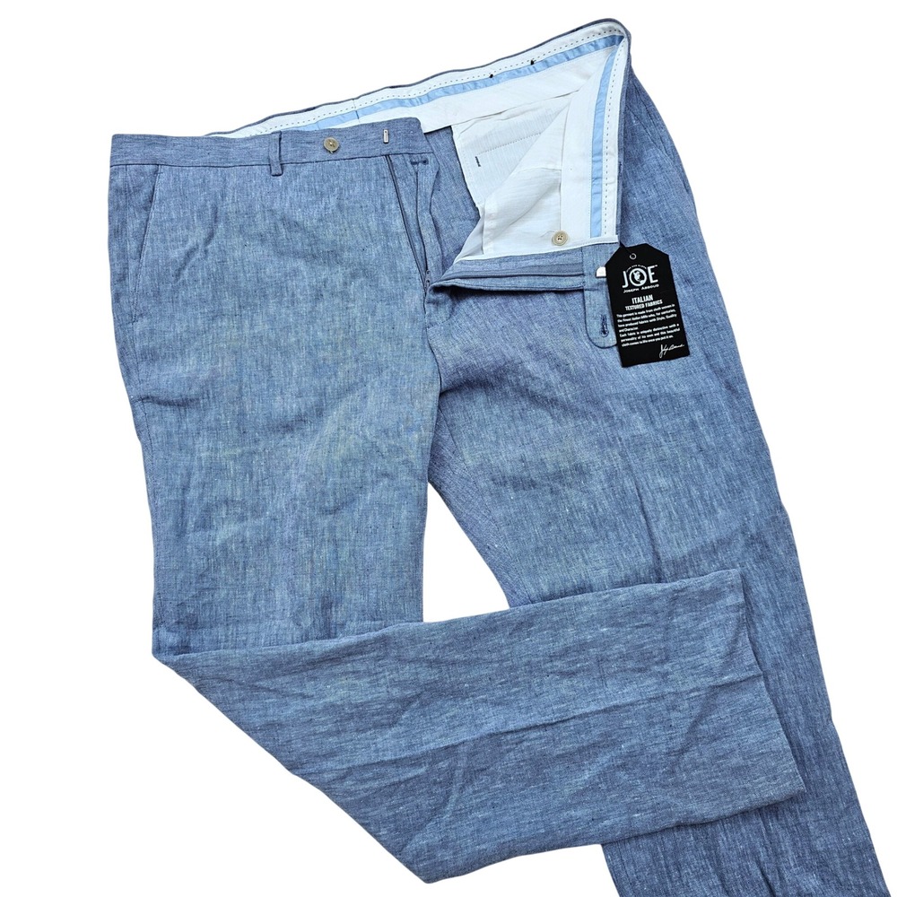 NEW Joseph Abboud Dress Pants Mens 42x32 Light Blue Linen Summer Coastal‎ Preppy